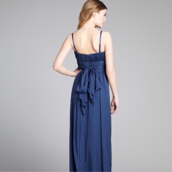 BCBGMAXAZRIA Blue Pleated Dress, Floor Length.
Beautiful Dress!! - Picture 3 of 7